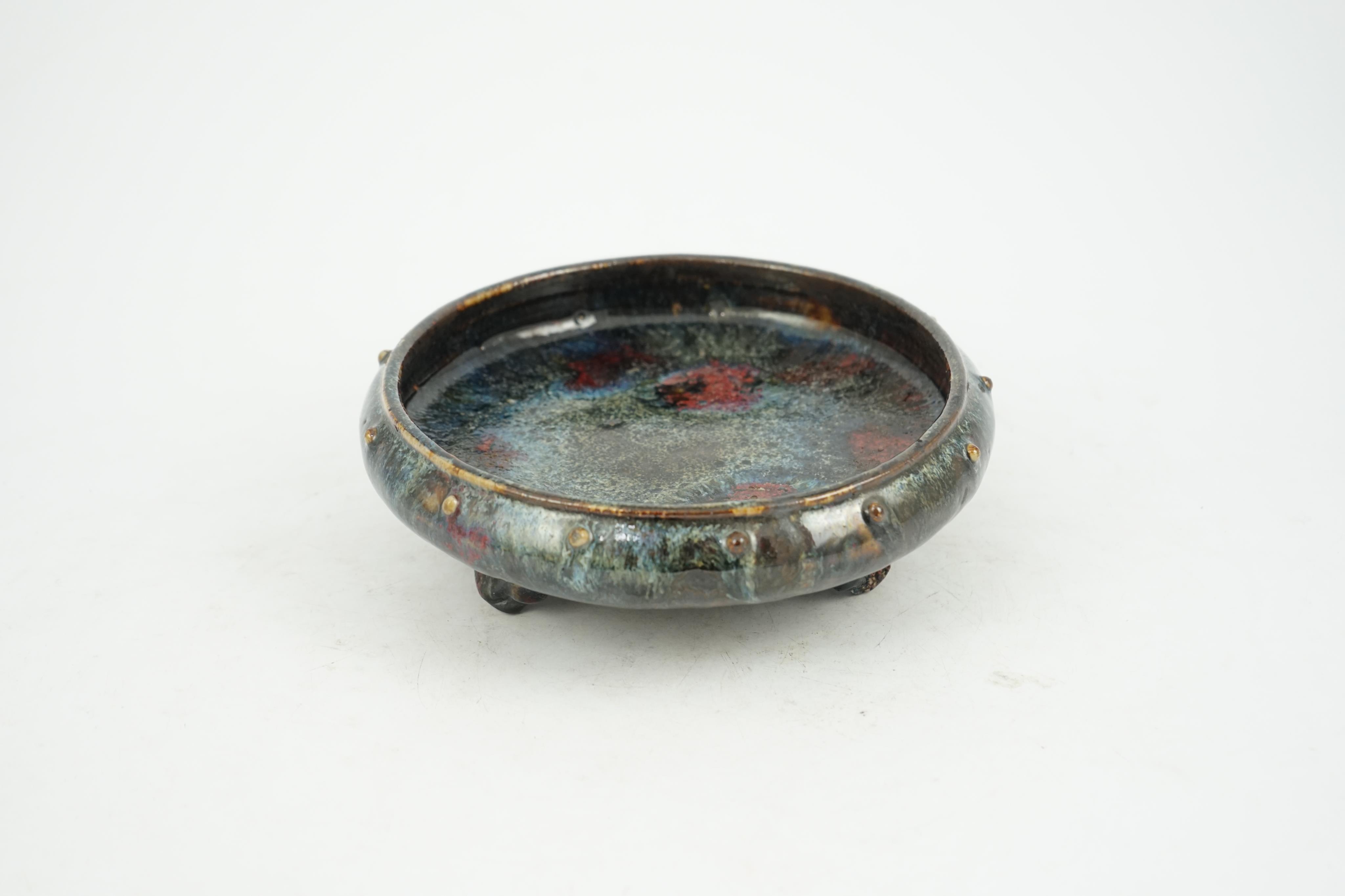 A Chinese Jun type tripod narcissus bowl, 17th/18th century, probably Guangdong kilns